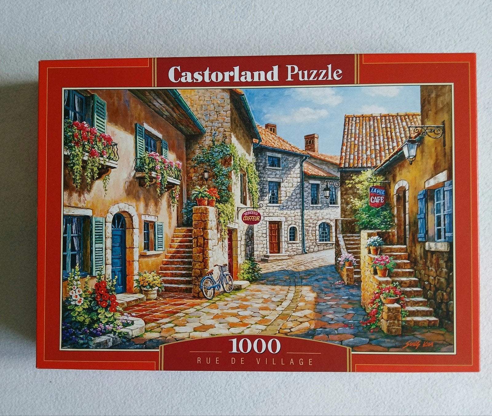Castorland Legpuzzel 1000 stukjes - Rue de Village, Ophalen, 500 t/m 1500 stukjes, Gebruikt, Legpuzzel