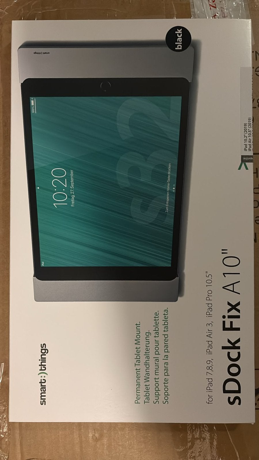 sDock Fix A10 iPad Wandhouder - Zwart - NIEUW in doos, Ophalen of Verzenden, Multi-touch, Nieuw, Draadloos