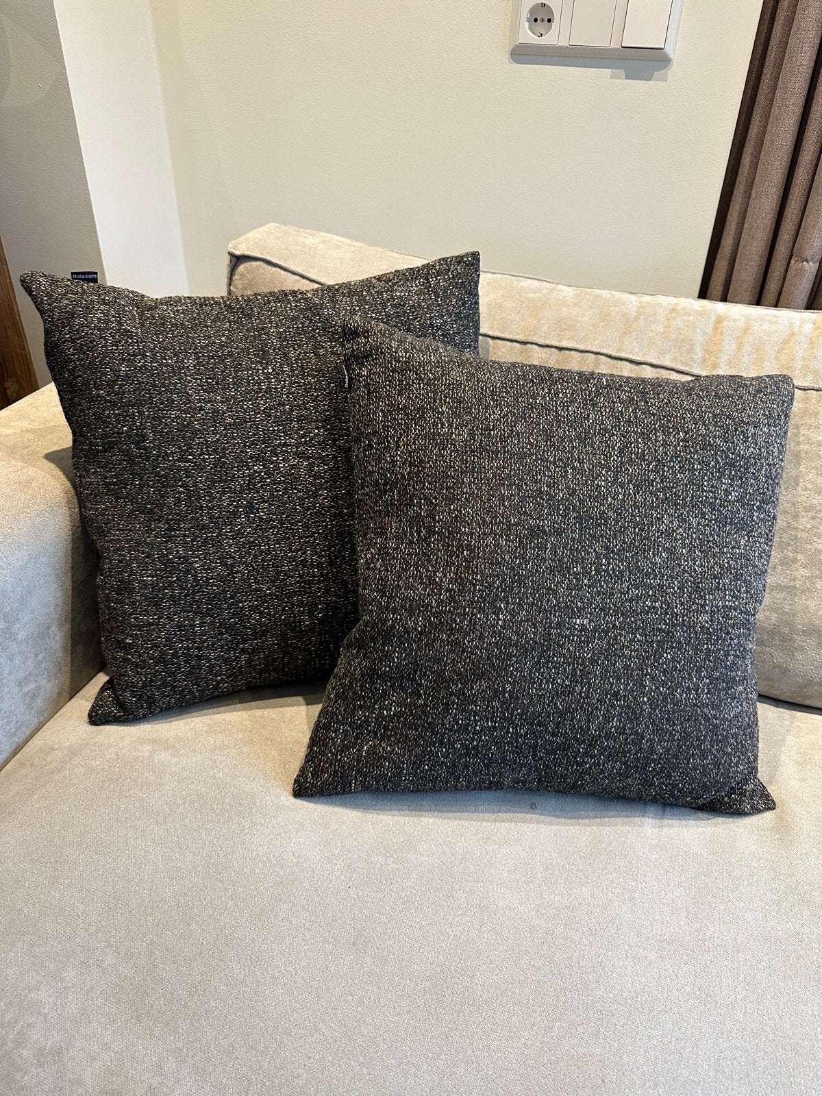 Nieuwe ongebruikte Bolia sierkussens 50x50cm, Overige merken, Ademend, Zwart, Vierkant