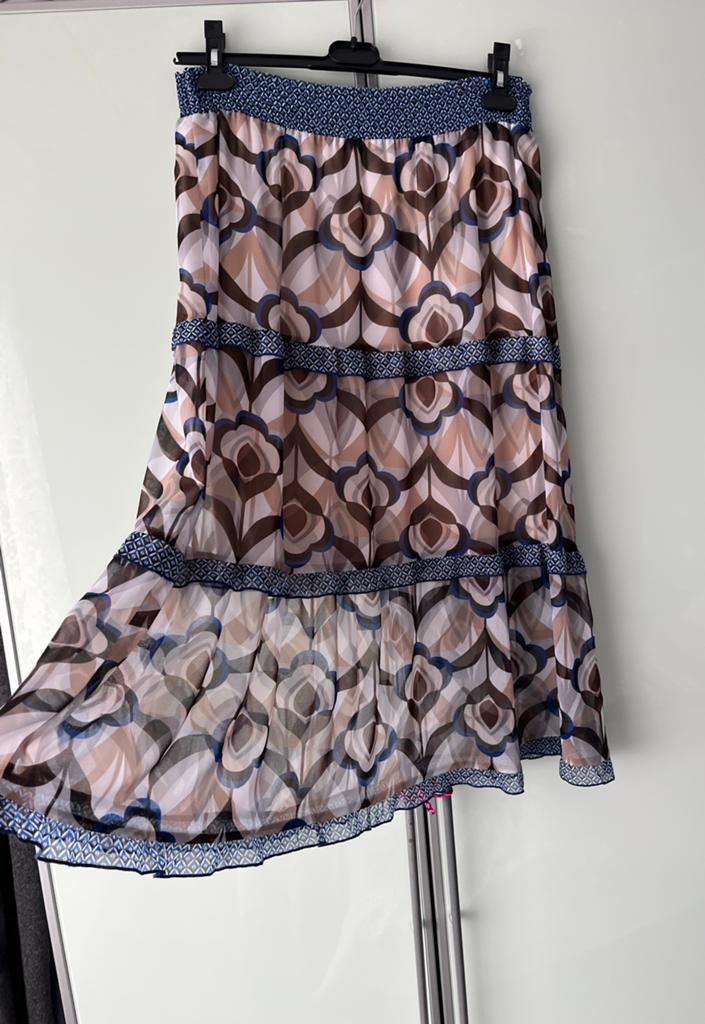 Nieuw Caroline Biss 40 Stroken rok Hippie retro Ibiza, Kleding | Dames, Rokken, Maat 38/40 (M), Beige, Nieuw, Ophalen of Verzenden