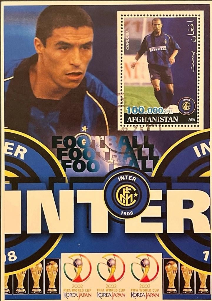 Afghanistan 2001 WK voetbal 2002 Korea-Japan, Ophalen of Verzenden, Gestempeld, Sport