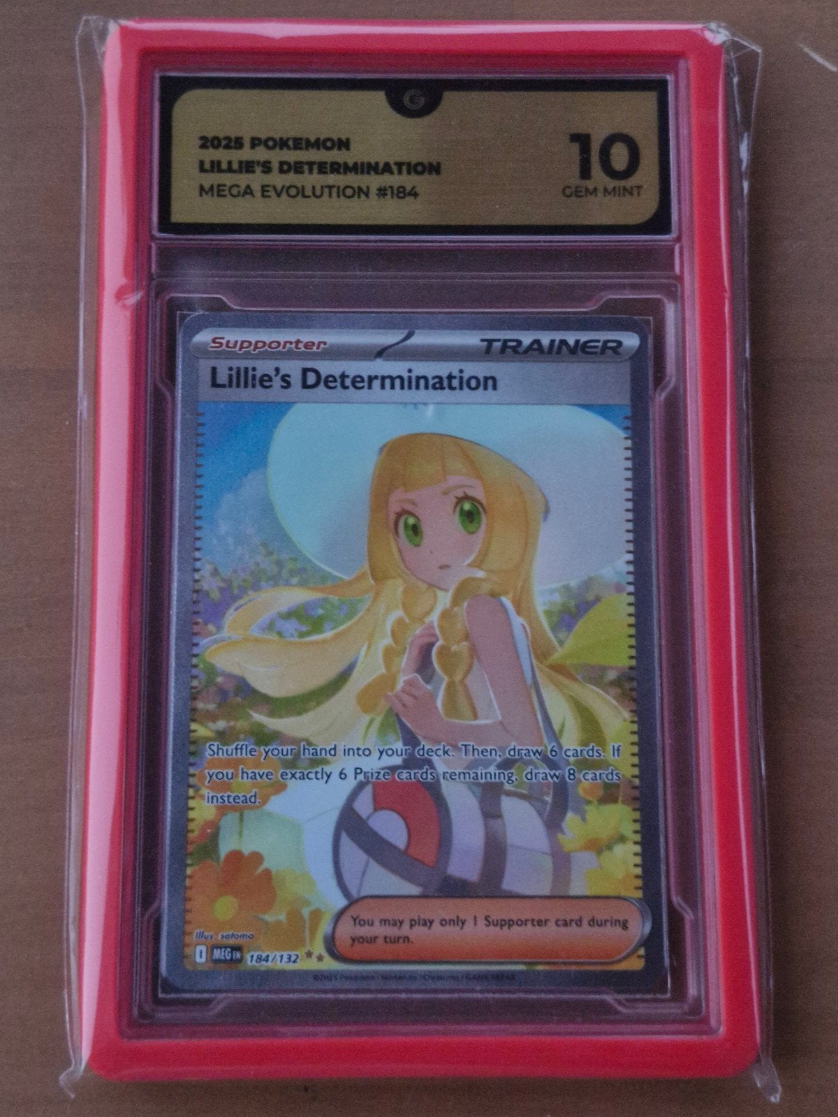 Lillie's Determination 184 GG 10 Gem Mint, Ophalen of Verzenden, Nieuw, Losse kaart, Foil