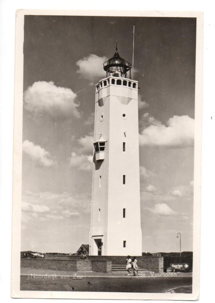 Noordwijk aan Zee. de Vuurtoren.  (1958), Verzamelen, Verzenden, 1940 tot 1960, Gelopen, Zuid-Holland