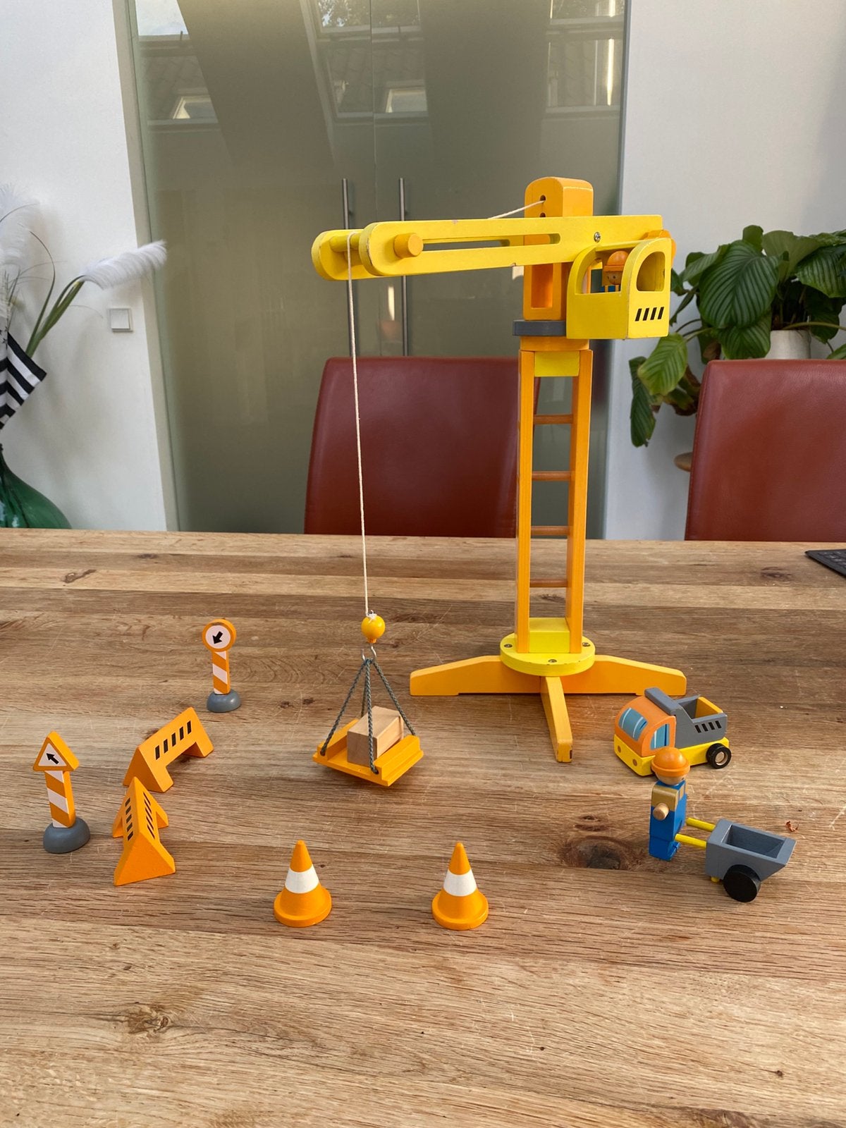 Houten hijskraan met toebehoren, Ophalen, Gebruikt, Jongen of Meisje