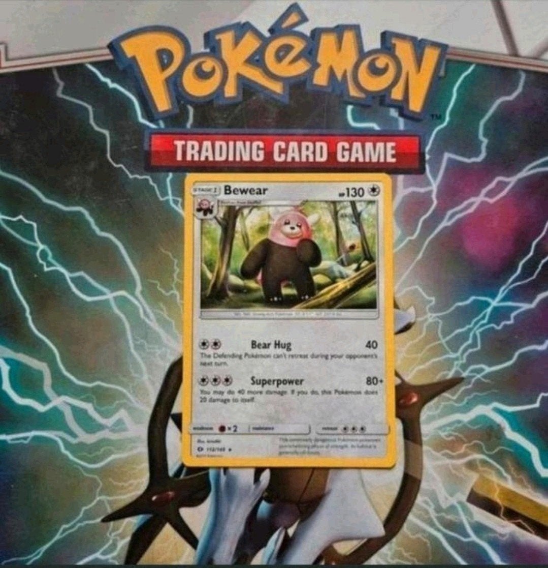 Bewear 112/149 Rare Sun&moon base set pokemon kaart, Hobby en Vrije tijd, Ophalen of Verzenden, Zo goed als nieuw, Losse kaart