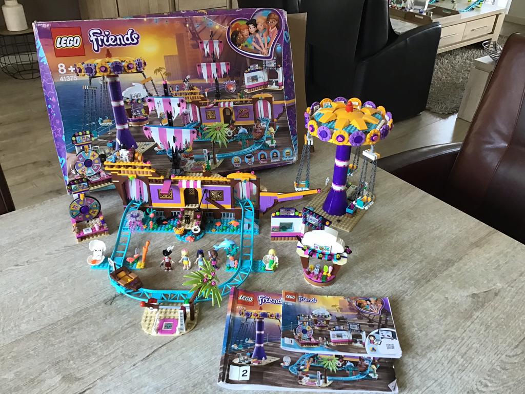 Lego friends Pier met kermisattracties 41375 + DOOS, Ophalen of Verzenden, Zo goed als nieuw