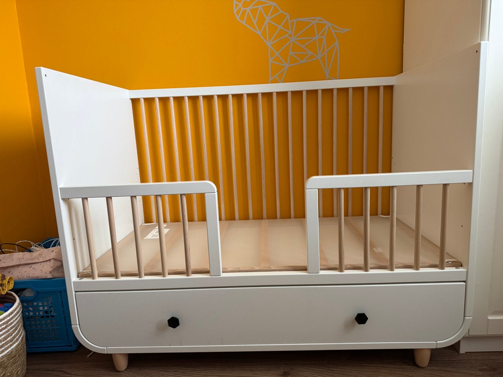 Ikea myllra babybed peuterbed ledikant, Ophalen, Zo goed als nieuw, Minder dan 140 cm, Minder dan 70 cm