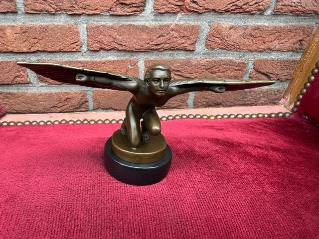 fraai bronzen beeldje van ICARUS, Antiek en Kunst, Ophalen of Verzenden, Brons