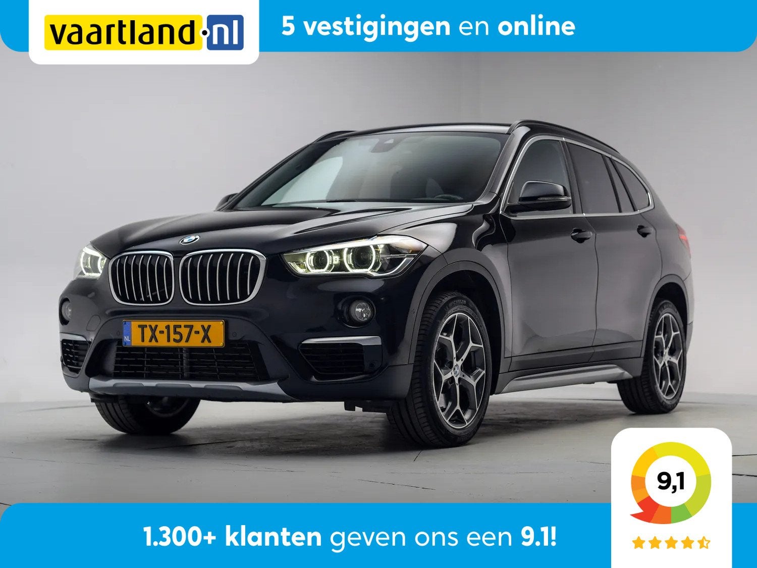 BMW X1 sDrive20i Orange Edition II Aut. [ Sportstoelen Navi, Auto's, 1998 cc, Zwart, SUV of Terreinwagen, 1460 kg