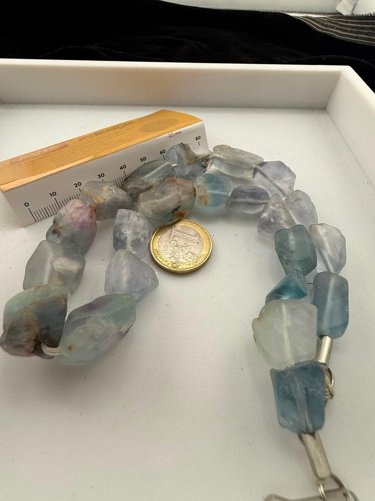 Flouriet ketting N89 - 113 gram, 47cm, uit Afghanistan, Blauw, Circlesevenj@gmail.com, Nieuw, Ophalen of Verzenden