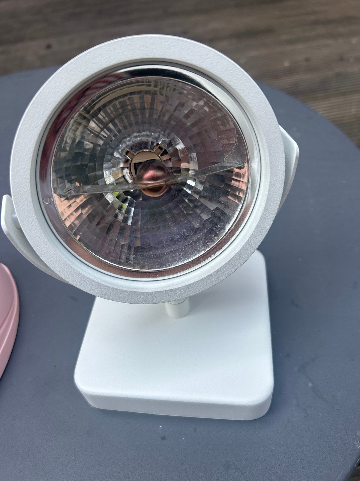 Witte Halogeen Spotlamp - Lucide - Nieuwstaat, Ophalen of Verzenden, Zo goed als nieuw, Metaal, Minder dan 50 cm