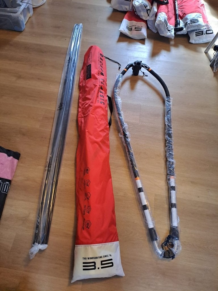Classic Dacron Sail set 2.0 / 2.5 / 3.0 /3.5, Watersport en Boten, Windsurfen, Minder dan 3.5 m², Complete set, Ophalen, Overige merken