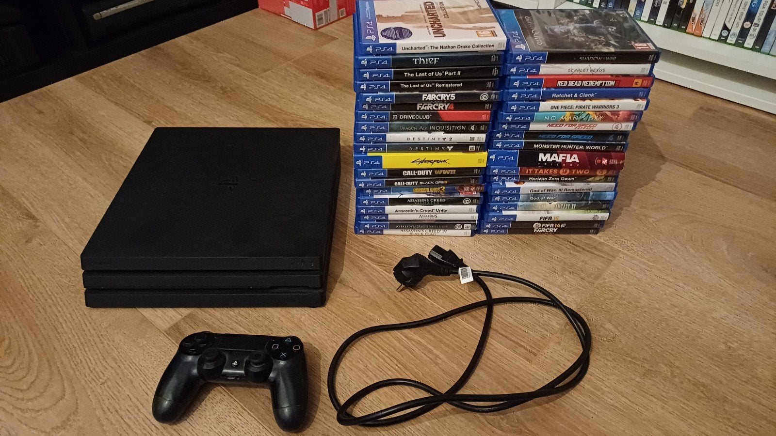 PS4 Pro 1TB met 1 controller en 37 games, Ophalen, 1 TB, Met 1 controller, Pro