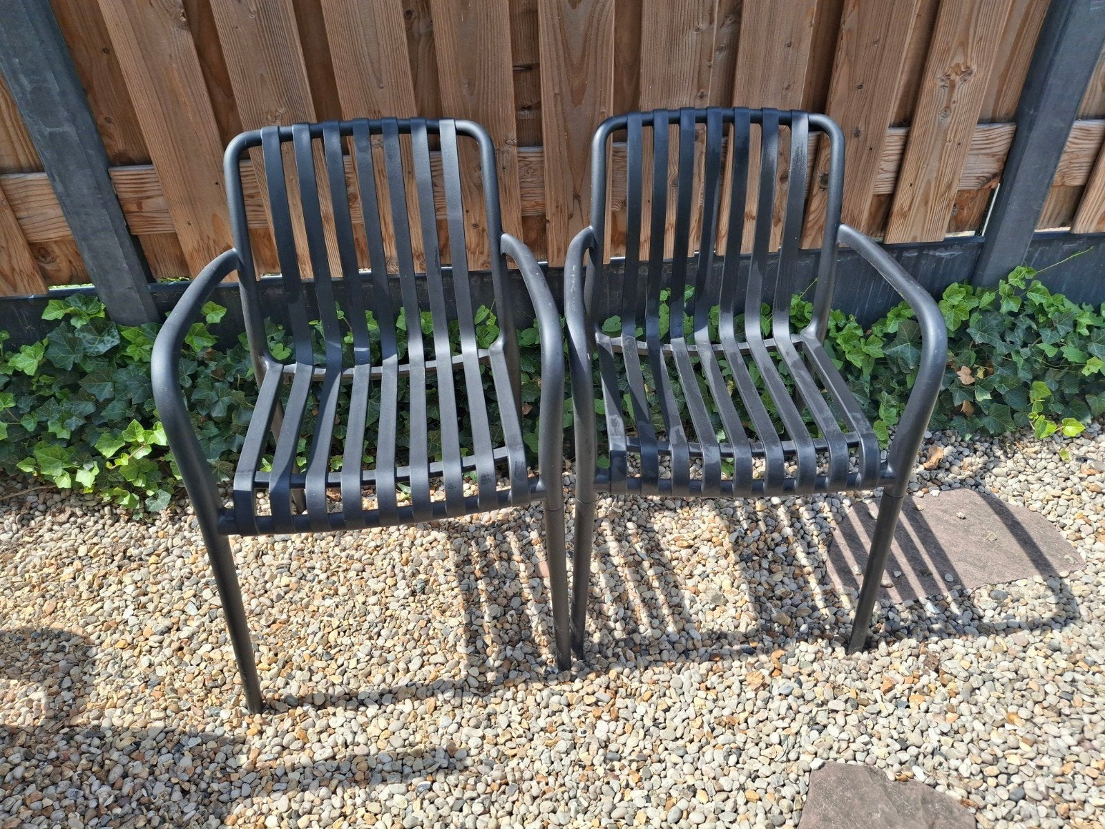 Set van 2 tuinstoelen als nieuw, Tuin en Terras, Ophalen, Zo goed als nieuw, Kunststof, Stapelbaar