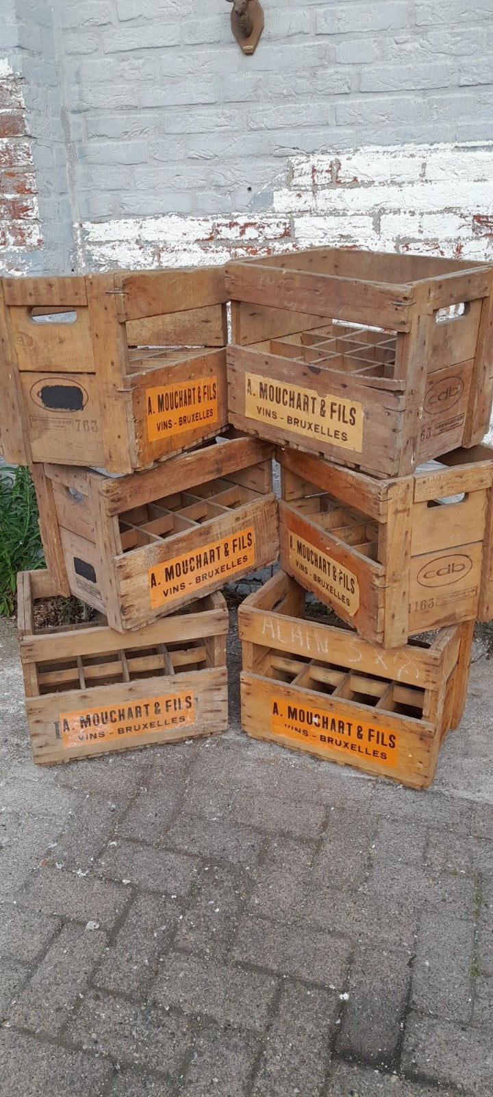Vintage wijnkratten, Ophalen