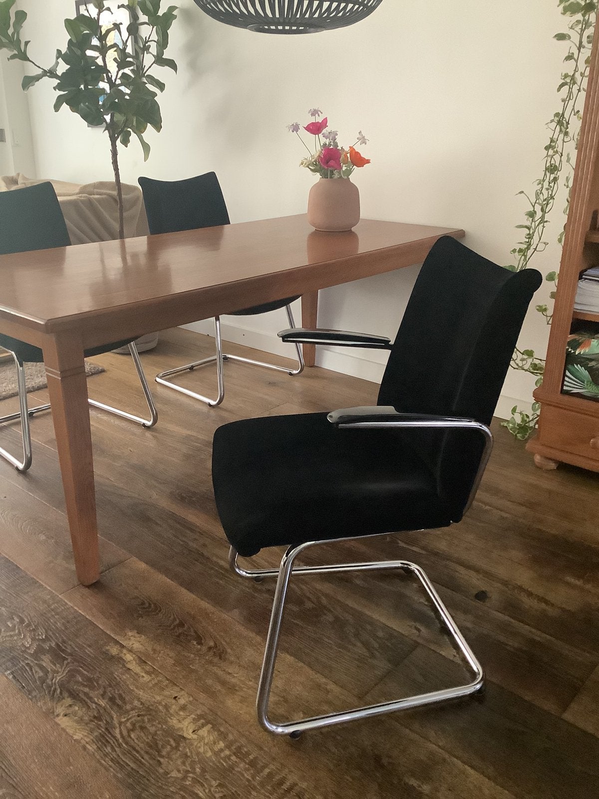 3014 buisstoelen Gebr. De Wit, set van 4, 1950 Vintage, Ophalen, Overige materialen, Zwart, Zo goed als nieuw