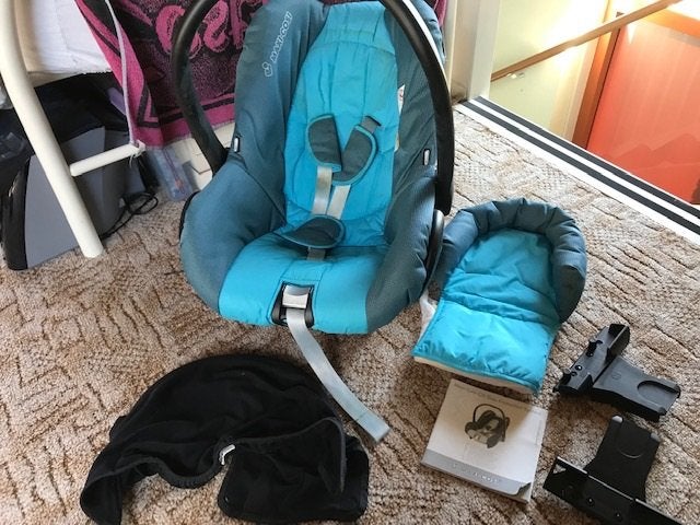 Maxi Cosi Citi autostoel blauw incl. babyverkleiner,adapters, Ophalen, 0 t/m 18 kg, Maxi-Cosi, Gebruikt