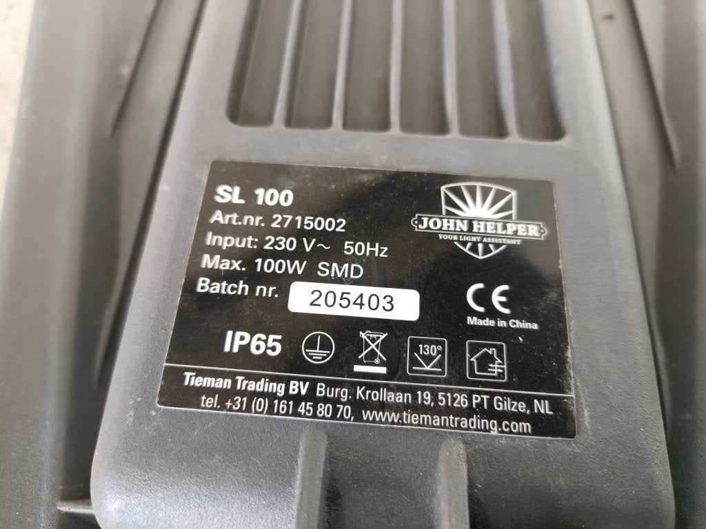 John Helper SL100, straatlantaarn armatuur, Led 230V 100Watt, Gebruikt, Minder dan 50 watt, Ophalen of Verzenden, Netvoeding