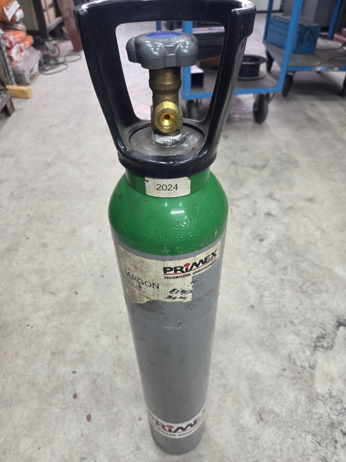 Argon gasfles Primex - Lasbenodigdheden, Ophalen of Verzenden, Gebruikt, Tig