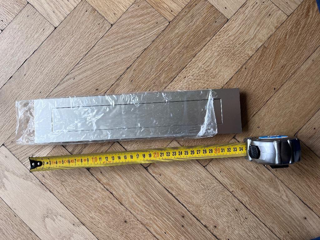 Brievenbus 33x7.5 cm (buitenmaat), Tuin en Terras, Brievenbussen, Brievenbusklep, Nieuw, Ophalen of Verzenden, Rvs