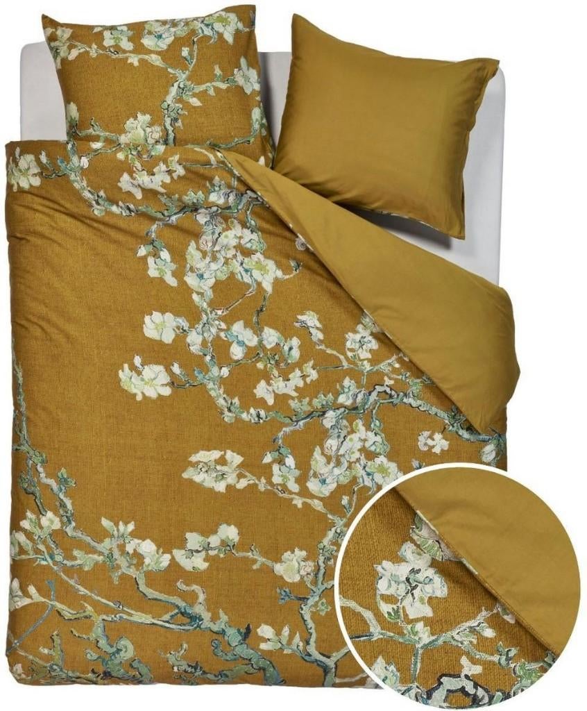 Beddinghouse x Van Gogh Dekbedovertrek Blossoming Ochre -50%, Eenpersoons, Verzenden, Nieuw, Geel
