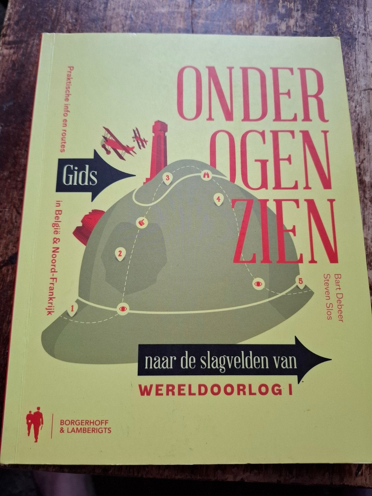 Gids: Onder Ogen Zien - Slagvelden WOI België & N-Frankrijk, Tweede Wereldoorlog, Ophalen of Verzenden, Zo goed als nieuw, Bart Debeer, Steven Slos