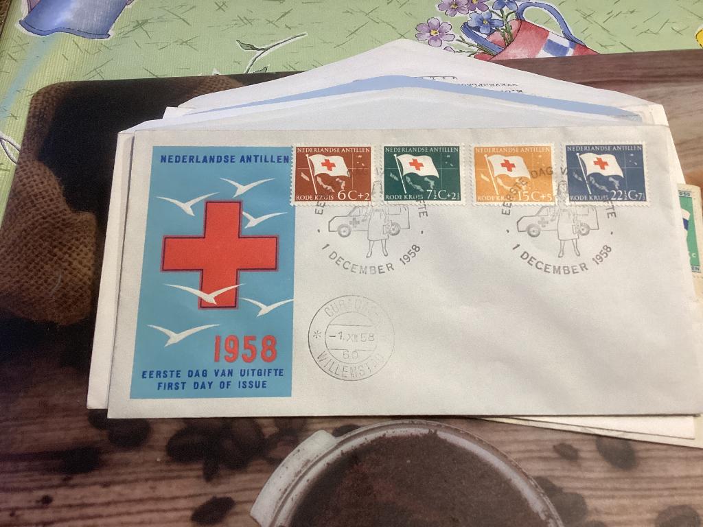 No1094 Nederlandse Antillen E8 Heb van Nederland jaargangen, Postzegels en Munten, Postzegels | Eerstedagenveloppen, Ophalen, Onbeschreven