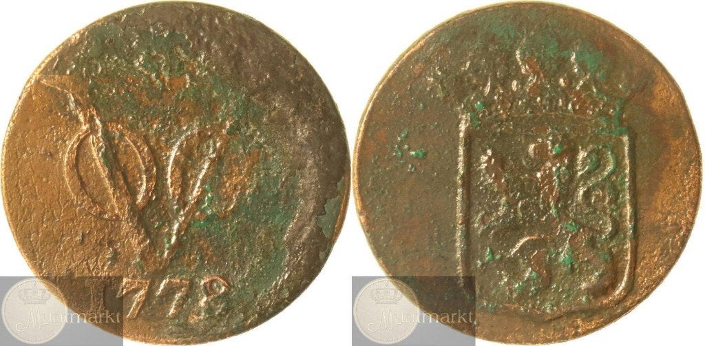 V.O.C - Holland - Duit 1778 - Dordrecht, Ophalen of Verzenden, Vóór koninkrijk, Overige waardes, Losse munt