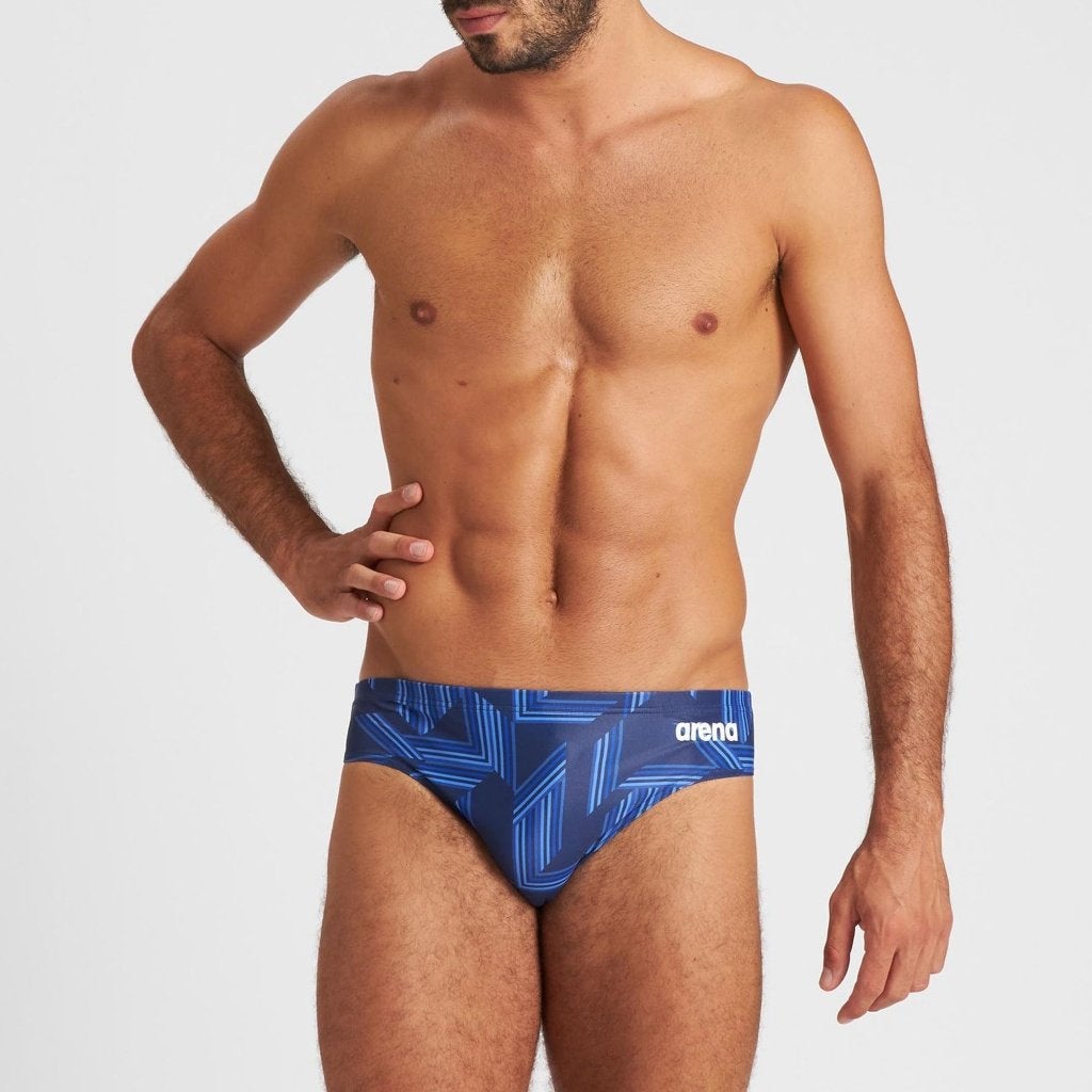 Nieuwe Arena M Puzzled Brief Zwembroek Navy Multi, C.da Cisterna, 84/85 62029 Tolentino (MC) Italië, Blauw, Overige maten, Ophalen of Verzenden