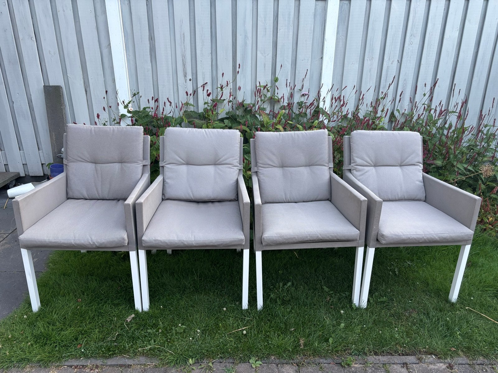 4x LIFE tuinstoelen met kussens - Zo goed als nieuw, Tuin en Terras, Tuinstoelen, Ophalen, Zo goed als nieuw, Aluminium