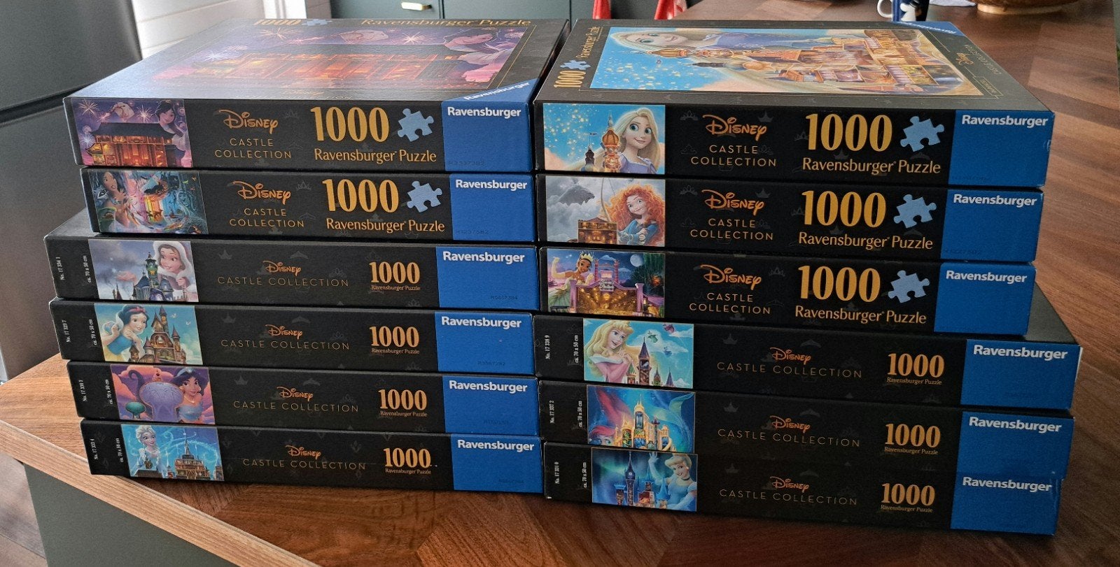 Complete set 12x Disney Caslte collection Ravensburg puzzels, Kinderen en Baby's, Ophalen of Verzenden, Meer dan 50 stukjes, Zo goed als nieuw