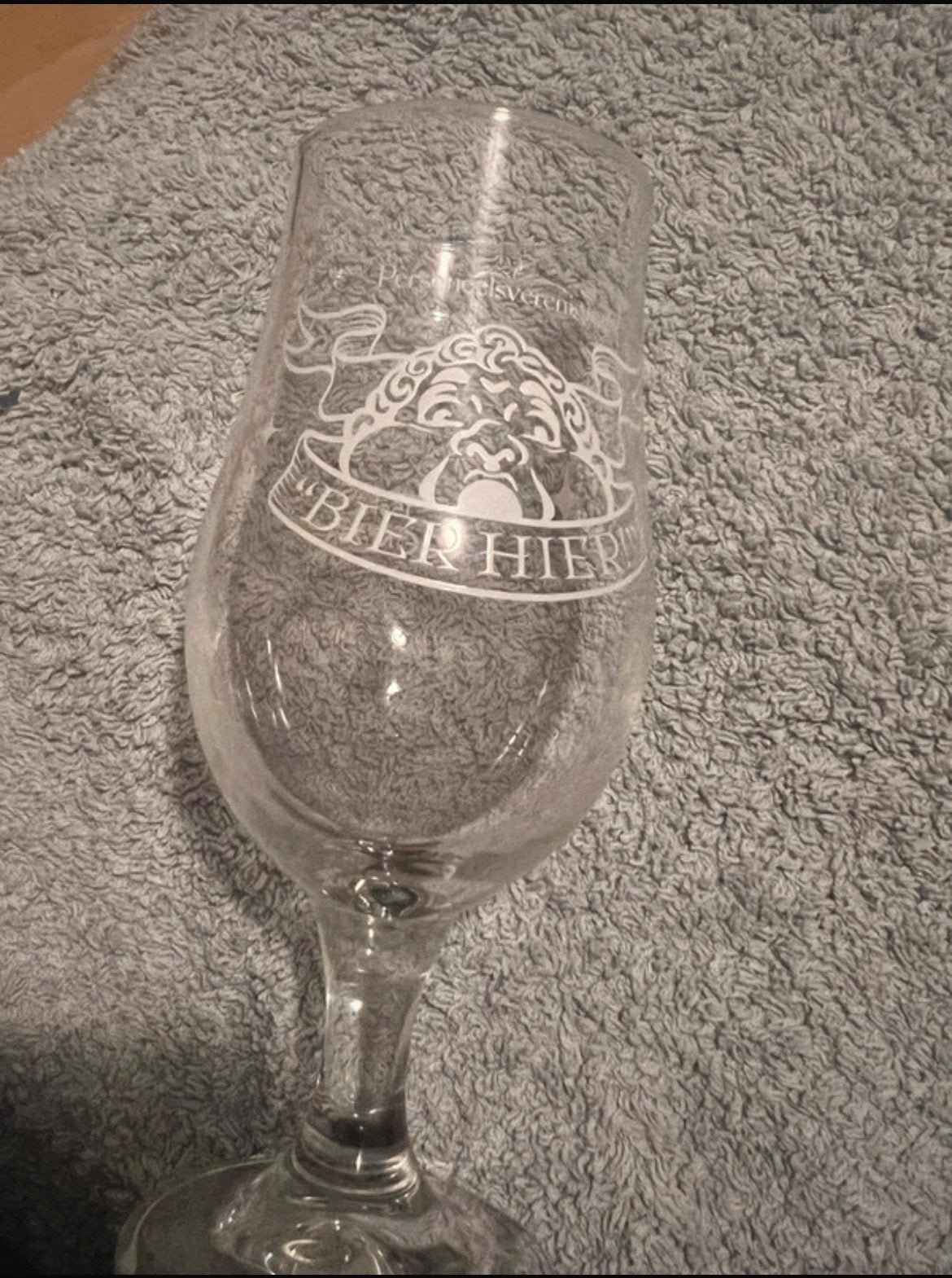 Exclusieve Bier hier glas, Verzenden, Zo goed als nieuw, Glas of Glazen, Overige merken