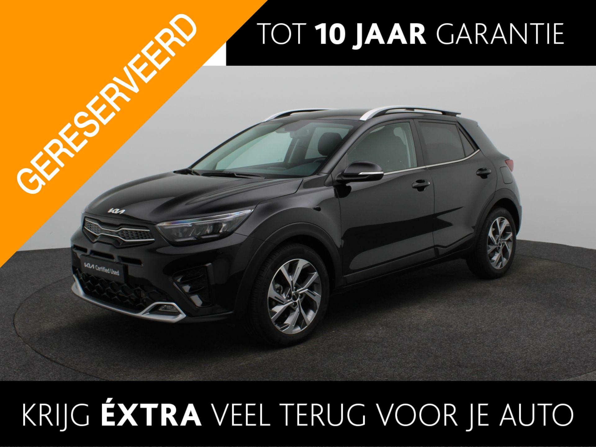 Kia Stonic 1.0 T-GDi MHEV GT-Line | DEMO | Vraag naar beschi, Auto's, Kia, Euro 6, Leder en Stof, Zwart, Origineel Nederlands