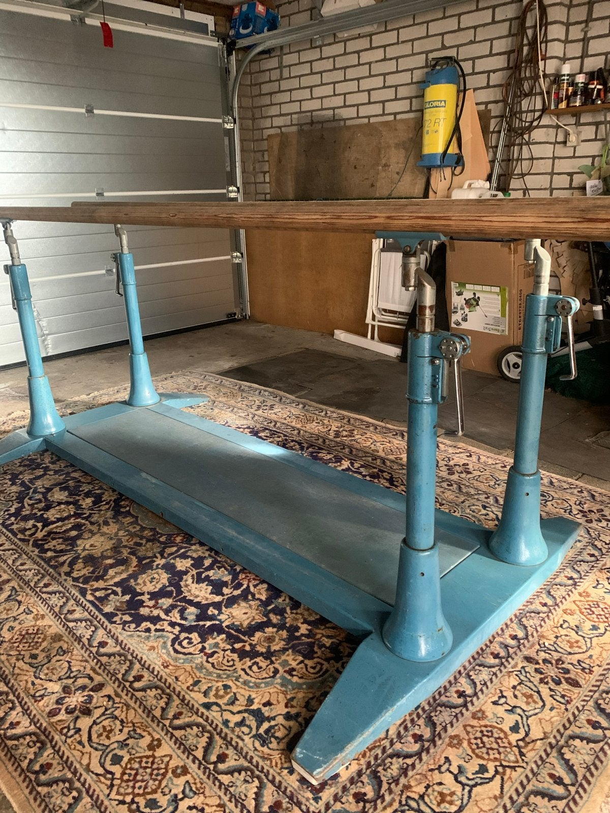 Zware, solide turnbrug - in hoogte verstelbaar met veilighei, Ophalen, Gebruikt, Blauw, Overige typen