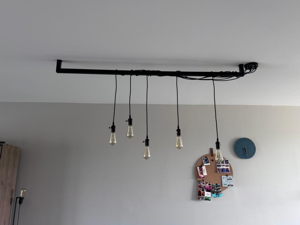 Industriële lamp, Huis en Inrichting, Lampen | Hanglampen, Ophalen, Zo goed als nieuw, Overige materialen, Industrieel
