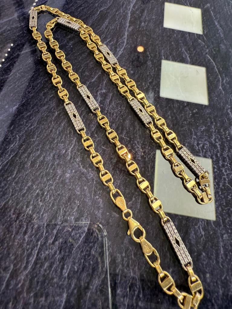 Prachtige 14 karaats gouden KINGSLEY ketting 65 cm 4.7 mm, Ophalen of Verzenden, Goud