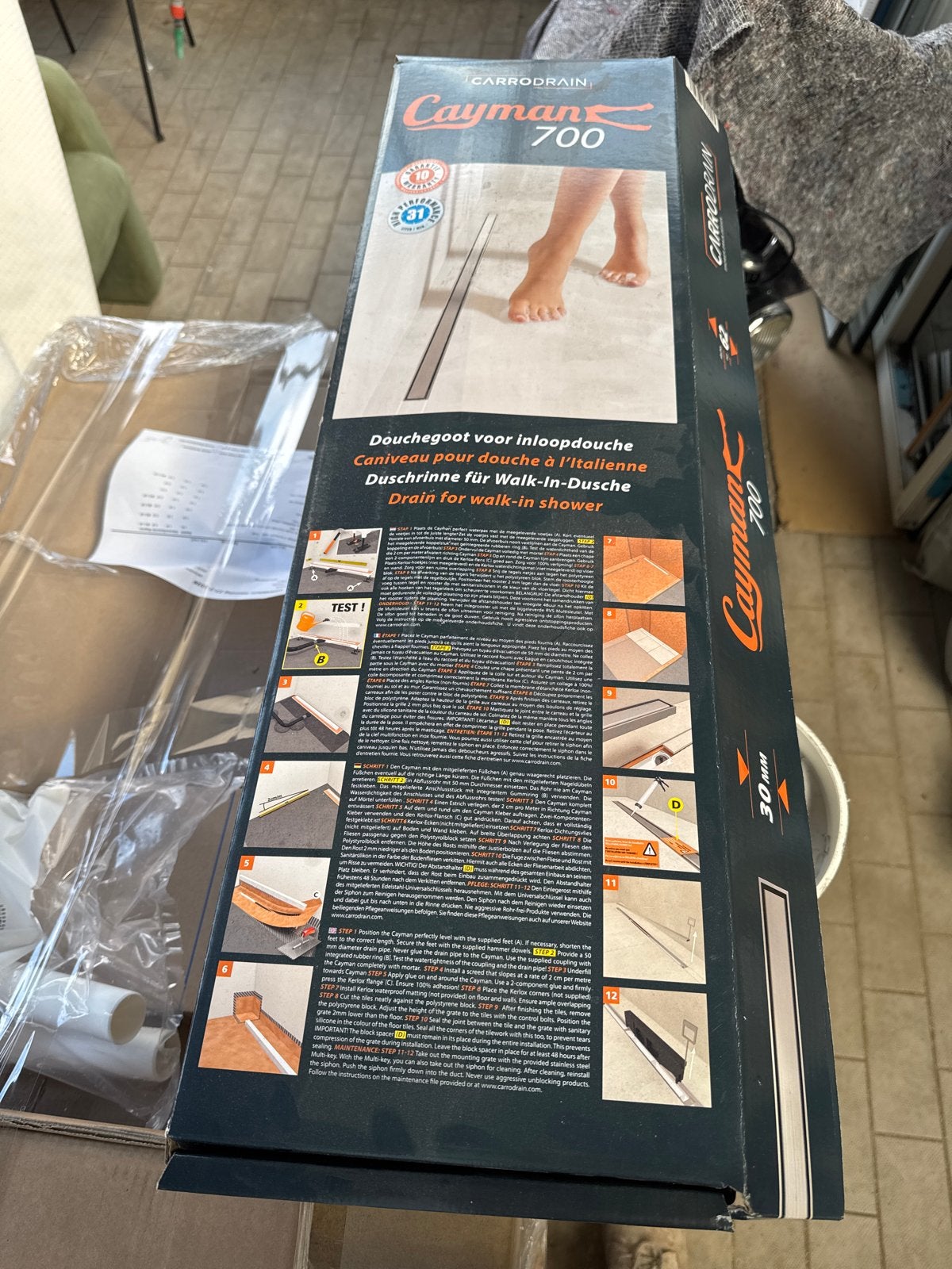 Carrodrain Cayman 700 Douchegoot voor inloopdouche, Ophalen of Verzenden, Nieuw, Rvs, Douche