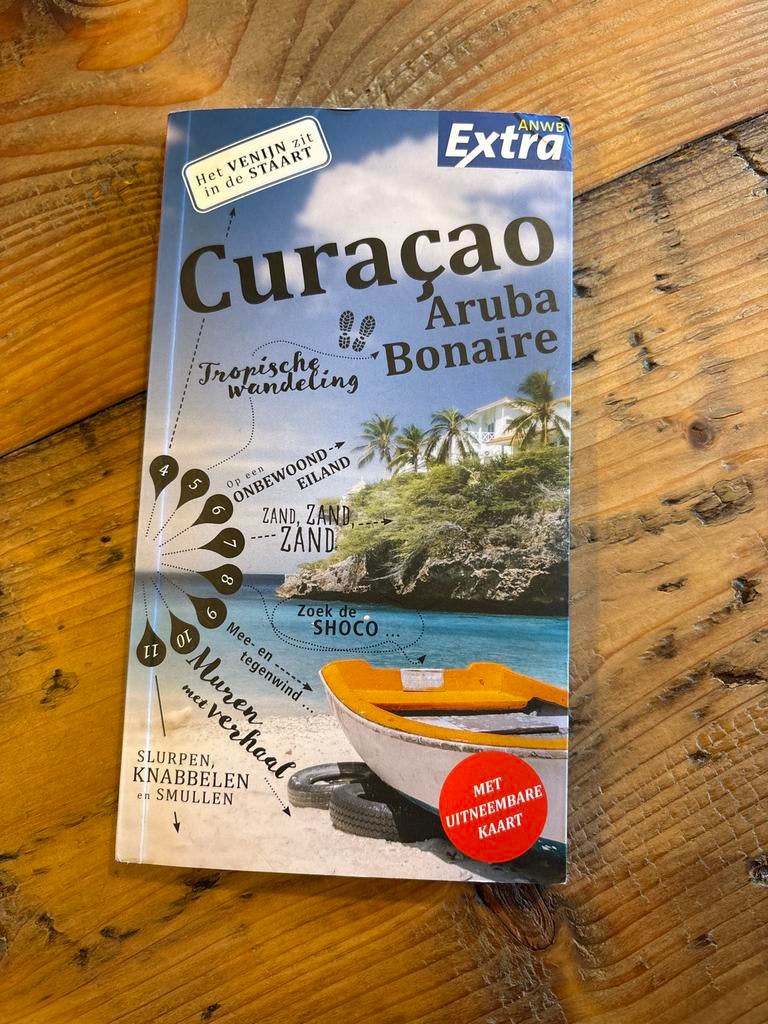 ANWB Extra Reisgids Curaçao, Aruba, Bonaire + kaart, Gelezen, Reisgids of -boek, ANWB, Midden-Amerika