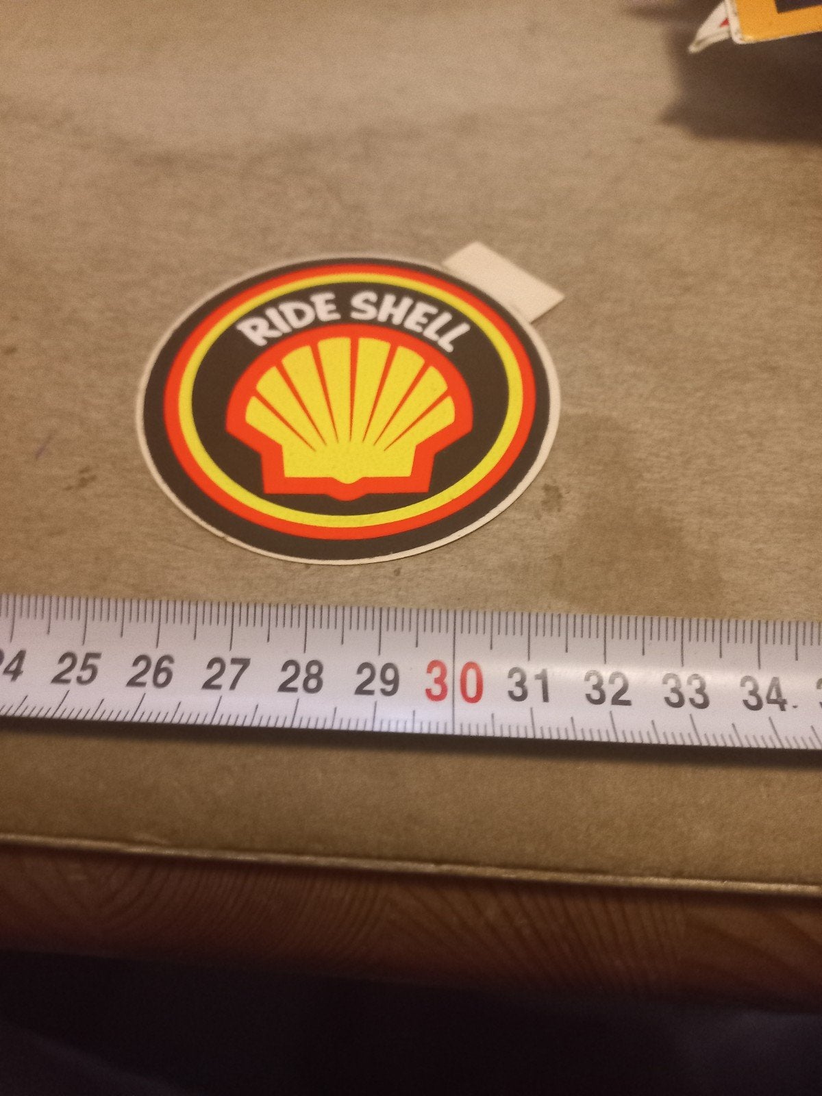 Vintage 'Ride Shell' sticker - Shell logo, Verzamelen, Stickers, Ophalen of Verzenden