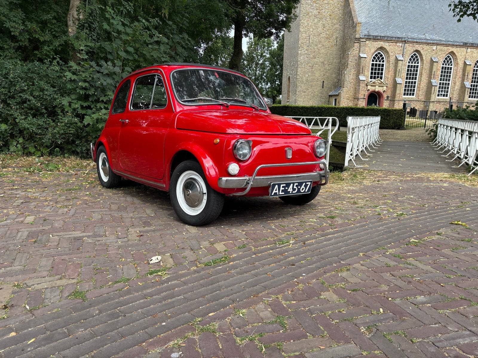 Fiat 500  650cc 1969 Rood, Achterwielaandrijving, Zwart, 514 kg, Leder
