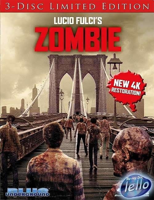 Blu-ray: Zombie (Flesh Eaters 1979 Lucio Fulci) US NLO CovAk, Ophalen of Verzenden, Nieuw in verpakking, Horror