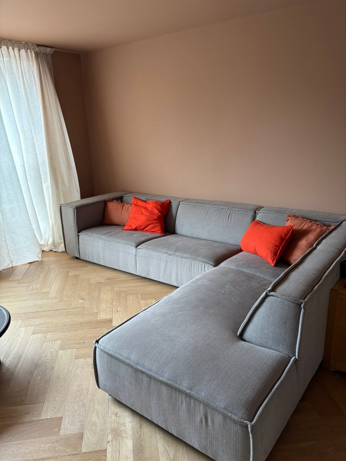 Sommer by sidde hoekbank warm grey, Ophalen, Zo goed als nieuw, 150 cm of meer, Vierpersoons of meer