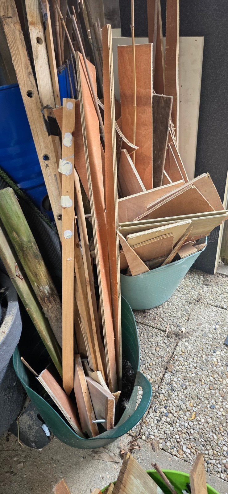 Afval hout, Ophalen, Gebruikt, Minder dan 25 mm, Overige typen
