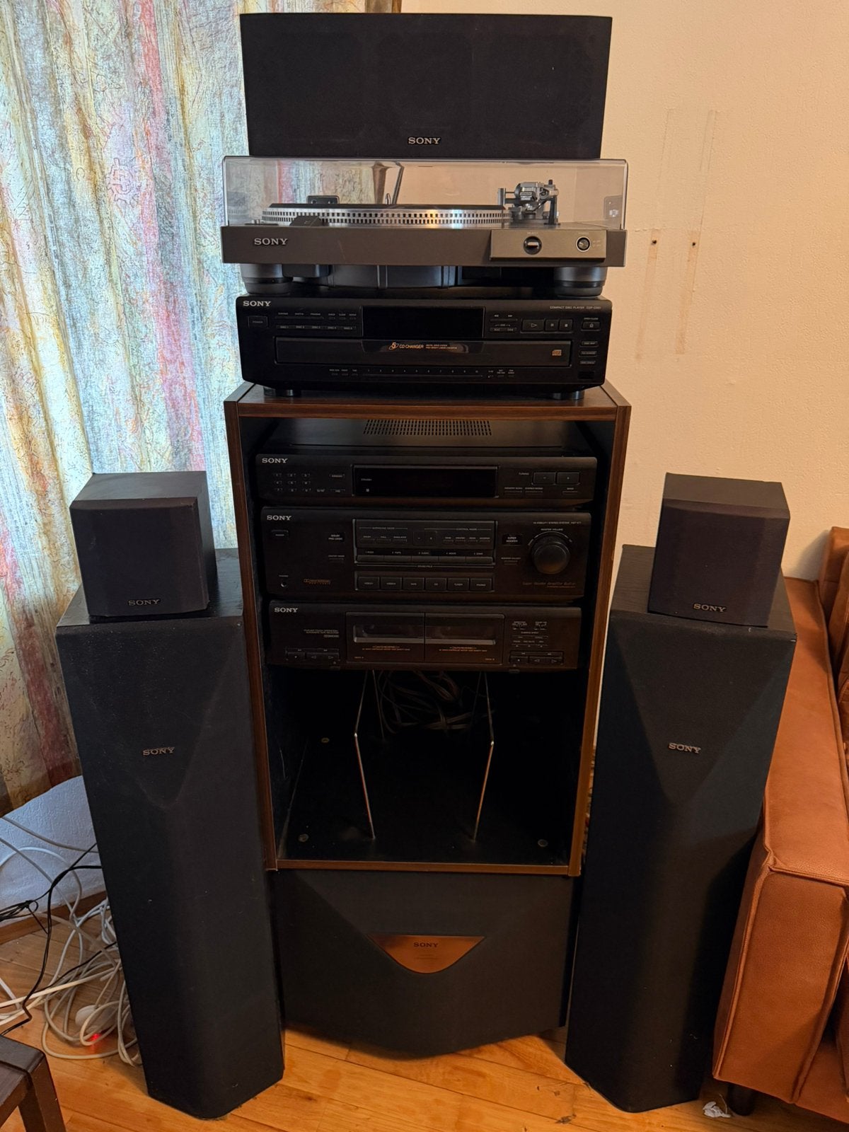 Sony HiFi Stereo Set compleet met platenspeler en speakers, Ophalen, Gebruikt, Speakers, Sony