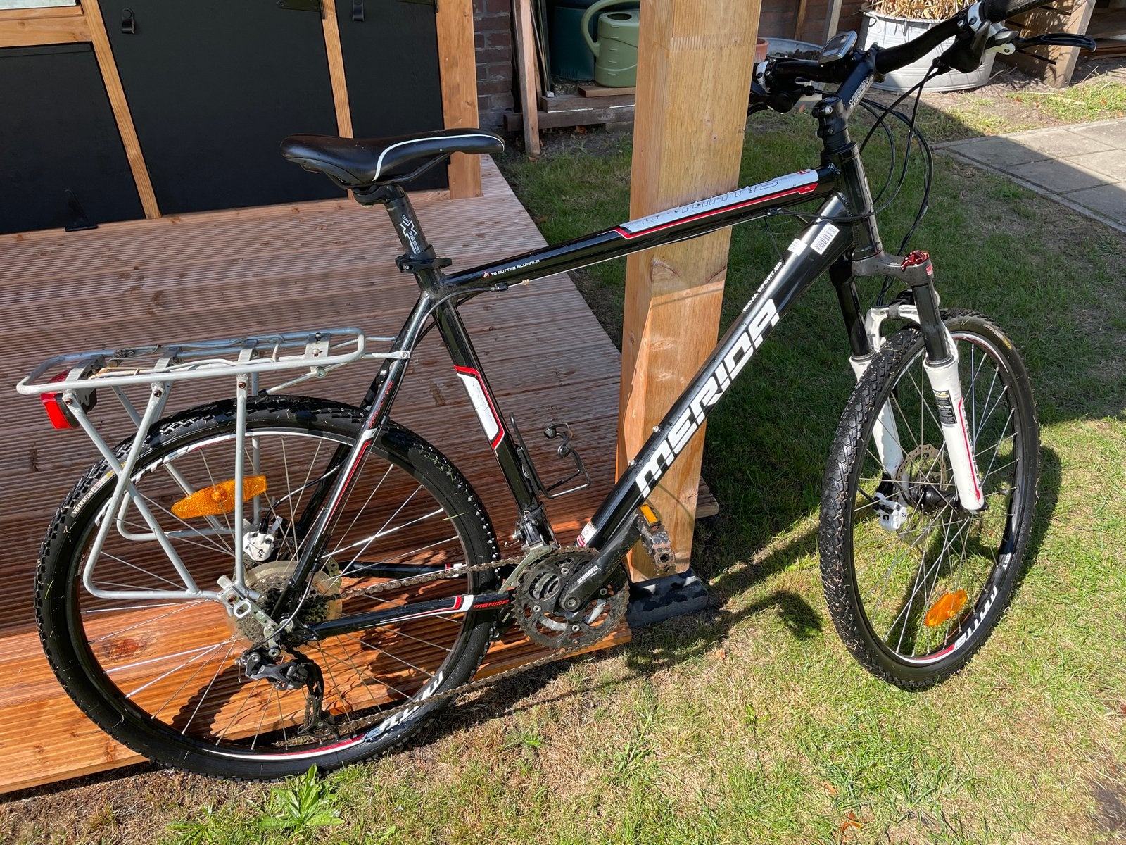 Merida fiets met schijfremmen en vering, Fietsen en Brommers, 28 inch, Gebruikt, Vering, 57 tot 61 cm