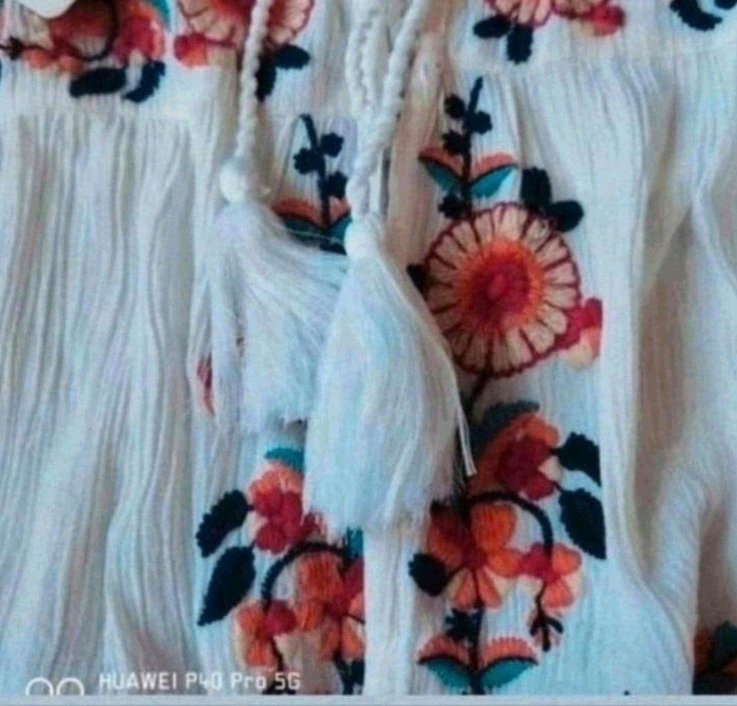 FB Sister boho blouse met bloemenborduring - XS, Kleding | Dames, Wit, Nieuw, Ophalen of Verzenden, Maat 34 (XS) of kleiner