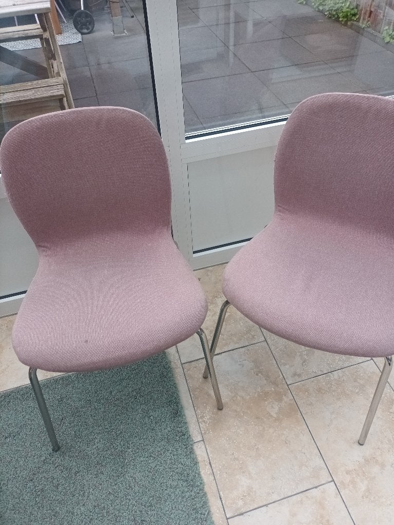 Eetkamerstoel Ikea Karlpetter 4x, Ophalen, Gebruikt, Overige kleuren, Stof