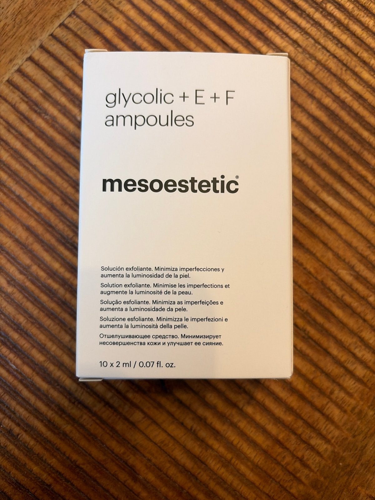 Mesoestetic Glycolic + E + F Ampullen - Exfoliërend, Ophalen of Verzenden, Nieuw, Gehele gezicht, Reiniging