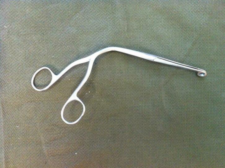 Magill (24 cm) endotracheaal tang RVS uit NL leger