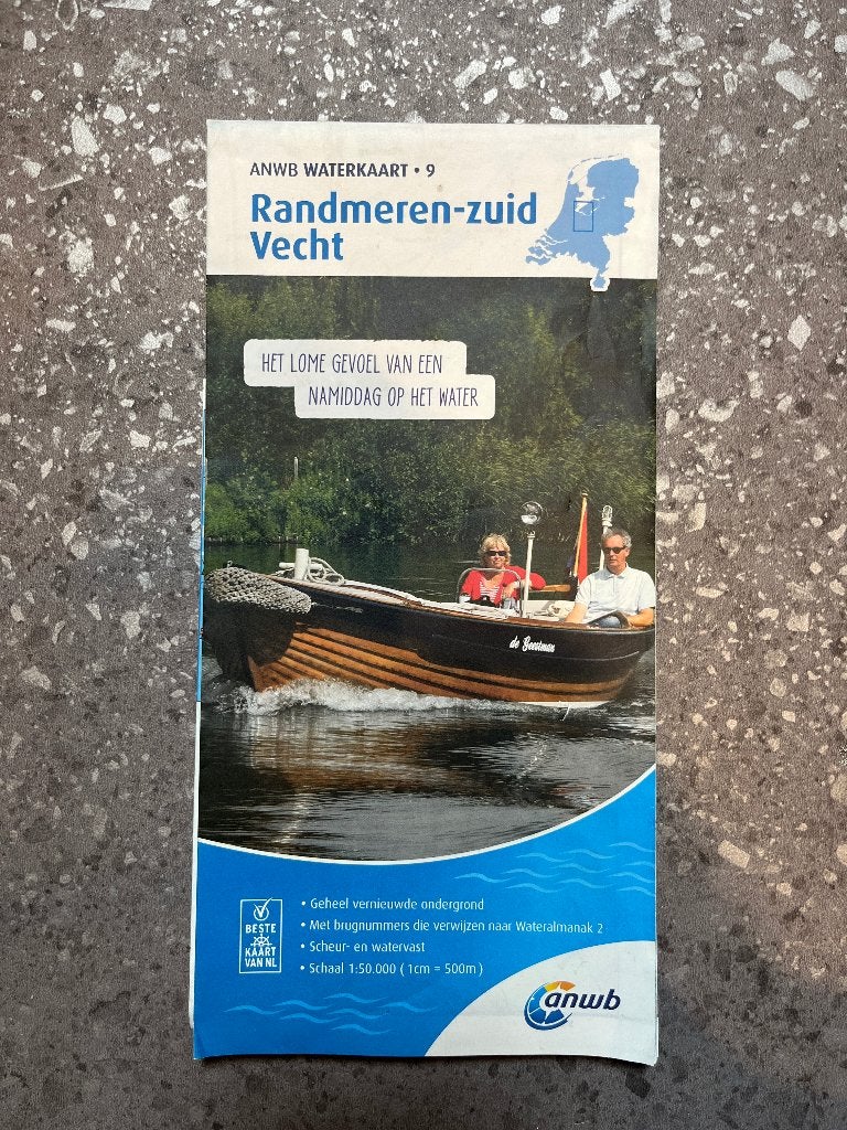 Waterkaart Randmeren-zuid en Vecht, Watersport en Boten, Ophalen, Zo goed als nieuw, Overige typen
